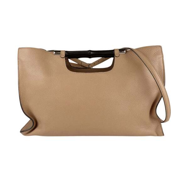 Gucci Handbags - GUCCI Authentic Cream Leather Shoulder Bag